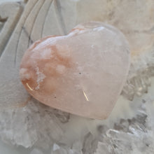 Load image into Gallery viewer, Pink Amethyst X Flower Agate Heart