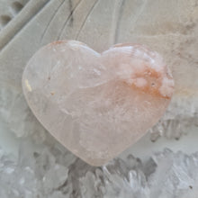 Load image into Gallery viewer, Pink Amethyst X Flower Agate Heart