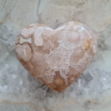 Load image into Gallery viewer, Pink Amethyst X Flower Agate Heart