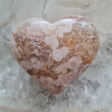 Load image into Gallery viewer, Pink Amethyst X Flower Agate Heart