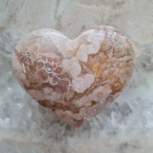 Load image into Gallery viewer, Pink Amethyst X Flower Agate Heart