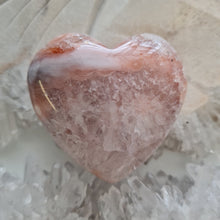 Load image into Gallery viewer, Pink Amethyst X Flower Agate Heart