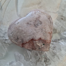 Load image into Gallery viewer, Pink Amethyst X Flower Agate Heart