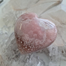 Load image into Gallery viewer, Pink Amethyst X Flower Agate Heart
