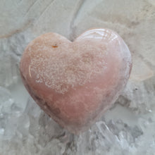 Load image into Gallery viewer, Pink Amethyst X Flower Agate Heart