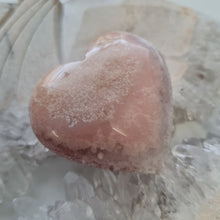 Load image into Gallery viewer, Pink Amethyst X Flower Agate Heart