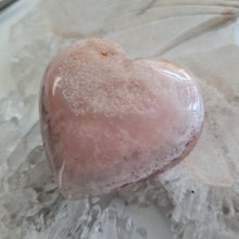 Load image into Gallery viewer, Pink Amethyst X Flower Agate Heart