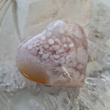 Load image into Gallery viewer, Pink Amethyst X Flower Agate Heart