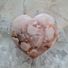 Load image into Gallery viewer, Pink Amethyst X Flower Agate Heart