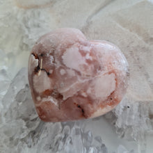 Load image into Gallery viewer, Pink Amethyst X Flower Agate Heart