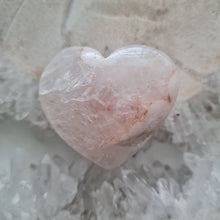 Load image into Gallery viewer, Pink Amethyst X Flower Agate Heart
