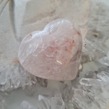 Load image into Gallery viewer, Pink Amethyst X Flower Agate Heart