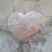 Load image into Gallery viewer, Pink Amethyst X Flower Agate Heart
