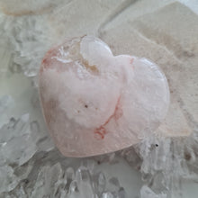 Load image into Gallery viewer, Pink Amethyst X Flower Agate Heart