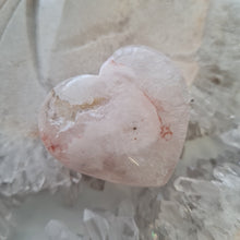 Load image into Gallery viewer, Pink Amethyst X Flower Agate Heart