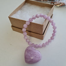 Load image into Gallery viewer, Kunzite Bracelet and Heart Boxset
