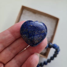 Load image into Gallery viewer, Lapis Lazuli Bracelet and Heart Boxset
