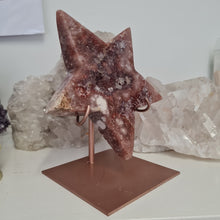 Load image into Gallery viewer, Pink Amethyst Star with Stand