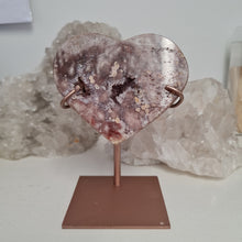 Load image into Gallery viewer, Pink Amethyst Heart with Stand