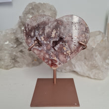 Load image into Gallery viewer, Pink Amethyst Heart with Stand