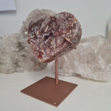 Load image into Gallery viewer, Pink Amethyst Heart with Stand