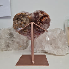 Load image into Gallery viewer, Pink Amethyst Heart with Stand