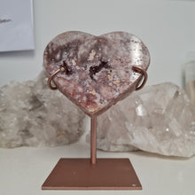 Load image into Gallery viewer, Pink Amethyst Heart with Stand