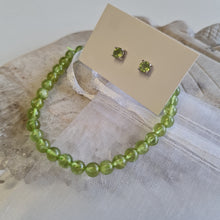 Load image into Gallery viewer, Peridot Bracelet and Stud Ear-ring Set
