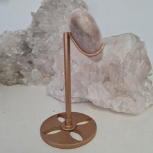 Load image into Gallery viewer, Pink Amethyst X Flower Agate Heart on Stand
