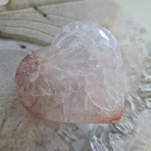 Load image into Gallery viewer, Pink Amethyst X Flower Agate Heart