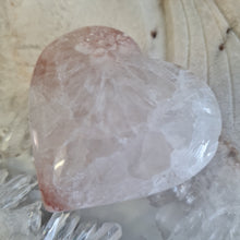 Load image into Gallery viewer, Pink Amethyst X Flower Agate Heart