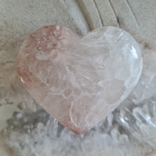 Load image into Gallery viewer, Pink Amethyst X Flower Agate Heart