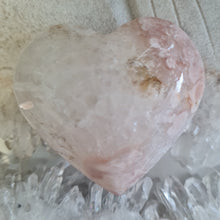 Load image into Gallery viewer, Pink Amethyst X Flower Agate Heart