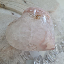 Load image into Gallery viewer, Pink Amethyst X Flower Agate Heart
