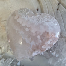 Load image into Gallery viewer, Pink Amethyst X Flower Agate Heart
