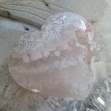 Load image into Gallery viewer, Pink Amethyst X Flower Agate Heart