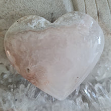 Load image into Gallery viewer, Pink Amethyst X Flower Agate Heart