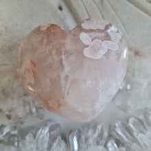 Load image into Gallery viewer, Pink Amethyst X Flower Agate Heart