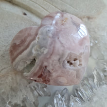 Load image into Gallery viewer, Pink Amethyst X Flower Agate Heart