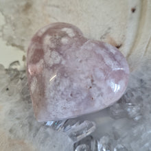 Load image into Gallery viewer, Pink Amethyst X Flower Agate Heart