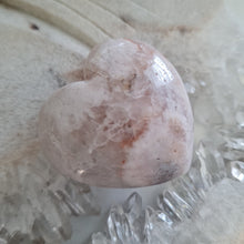 Load image into Gallery viewer, Pink Amethyst X Flower Agate Heart
