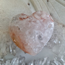 Load image into Gallery viewer, Pink Amethyst X Flower Agate Heart