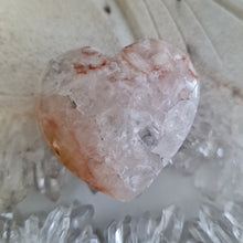 Load image into Gallery viewer, Pink Amethyst X Flower Agate Heart