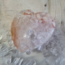 Load image into Gallery viewer, Pink Amethyst X Flower Agate Heart
