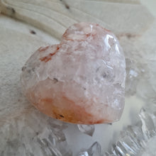Load image into Gallery viewer, Pink Amethyst X Flower Agate Heart