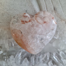 Load image into Gallery viewer, Pink Amethyst X Flower Agate Heart