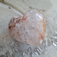 Load image into Gallery viewer, Pink Amethyst X Flower Agate Heart