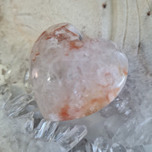 Load image into Gallery viewer, Pink Amethyst X Flower Agate Heart