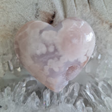 Load image into Gallery viewer, Pink Amethyst X Flower Agate Heart