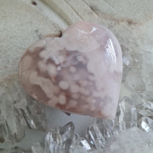 Load image into Gallery viewer, Pink Amethyst X Flower Agate Heart